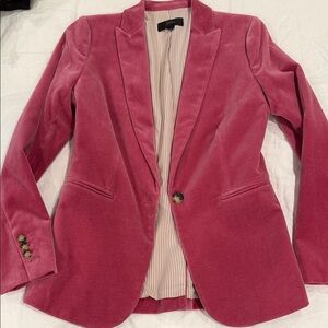 Stunning NWOT Pink Velvet J CREW Blazer 0